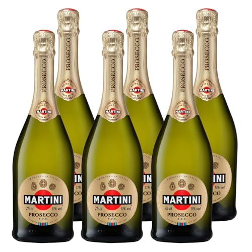 MARTINI Prosecco Vin pétillant, 11% vol., 75cl vin italien sec et riche lots x 6