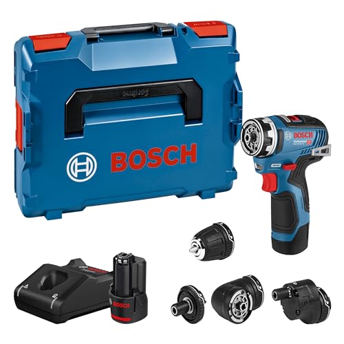 Bosch Professional 12V System perceuse-visseuse sans-fil GSR 12V-35 FC - FlexiClick System (2 batteries 3,0 Ah, chargeur rapide GAL 12V-40, 4 adaptateurs, L-BOXX)