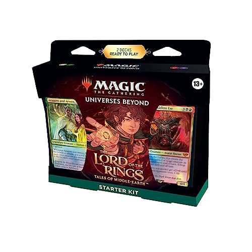 Magic: The Gathering The Lord of the Rings: Tales of Middle-earth Starter Kit - Learn to Play with 2 Ready-to-Play Decks + 2 Codes to Play Online (2-Player Fantasy Card Game, Ages 13+)